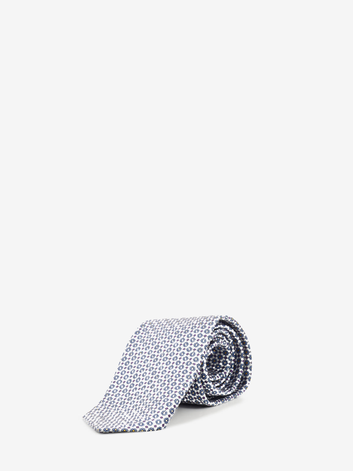 Blue floral silk tie