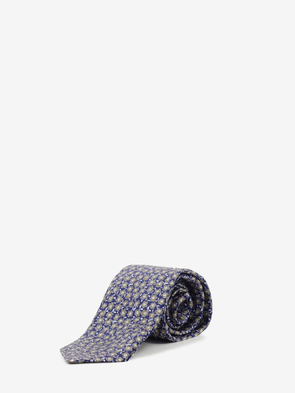 Blue floral silk tie