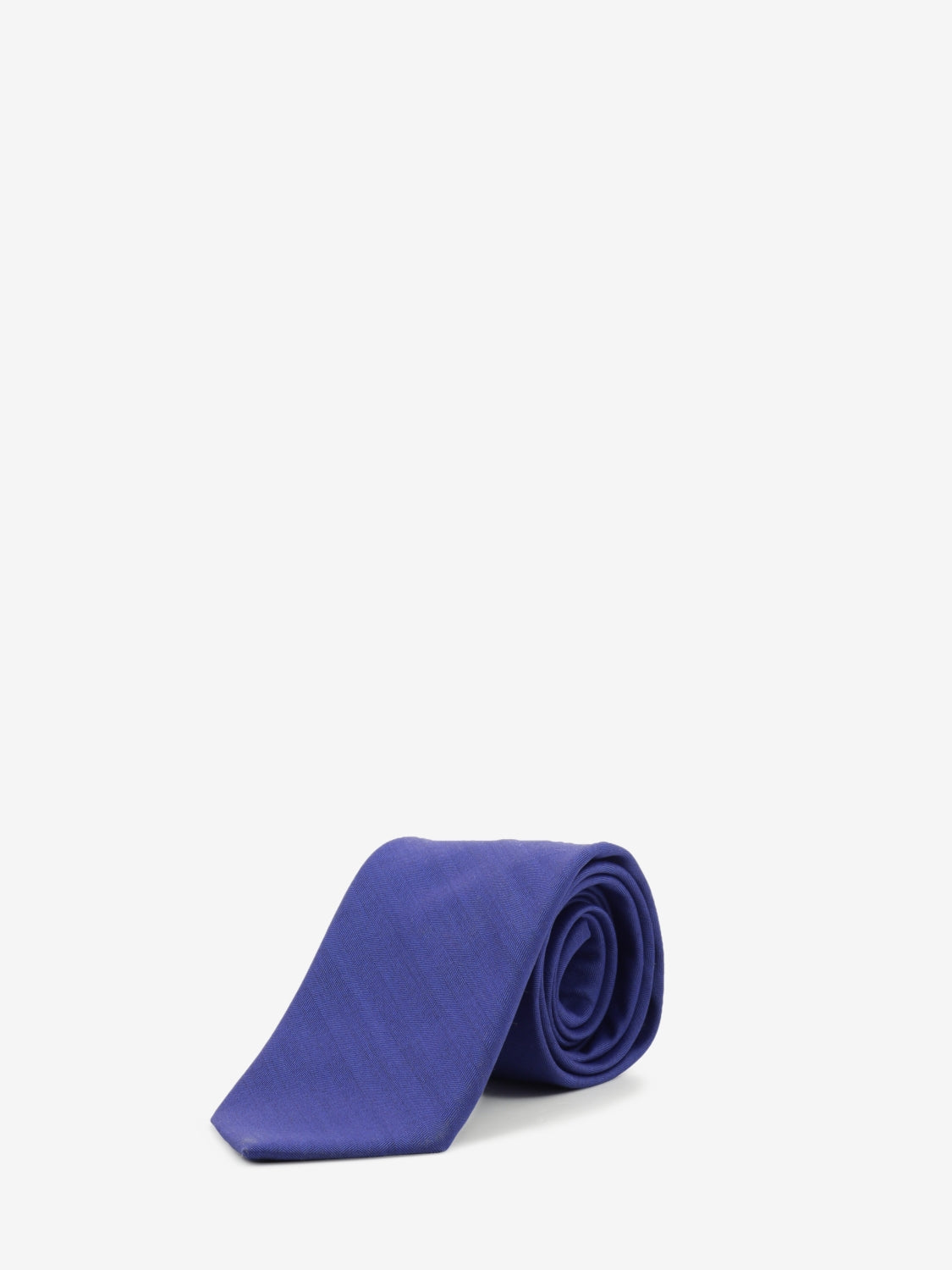 Sartorial blue wool and silk tie