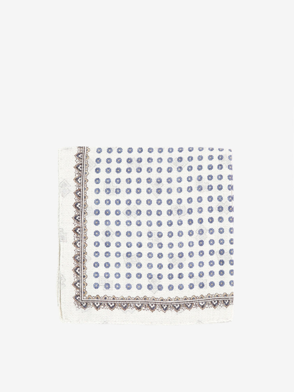 Silk clutch with multi-colored fantasy print