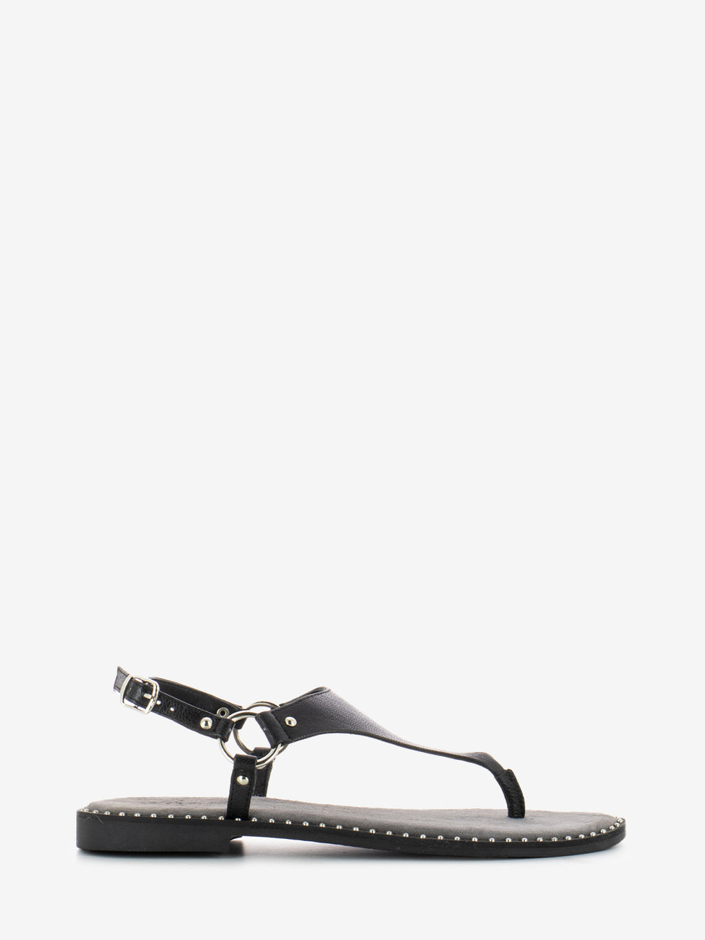 Black studded flip flop sandal