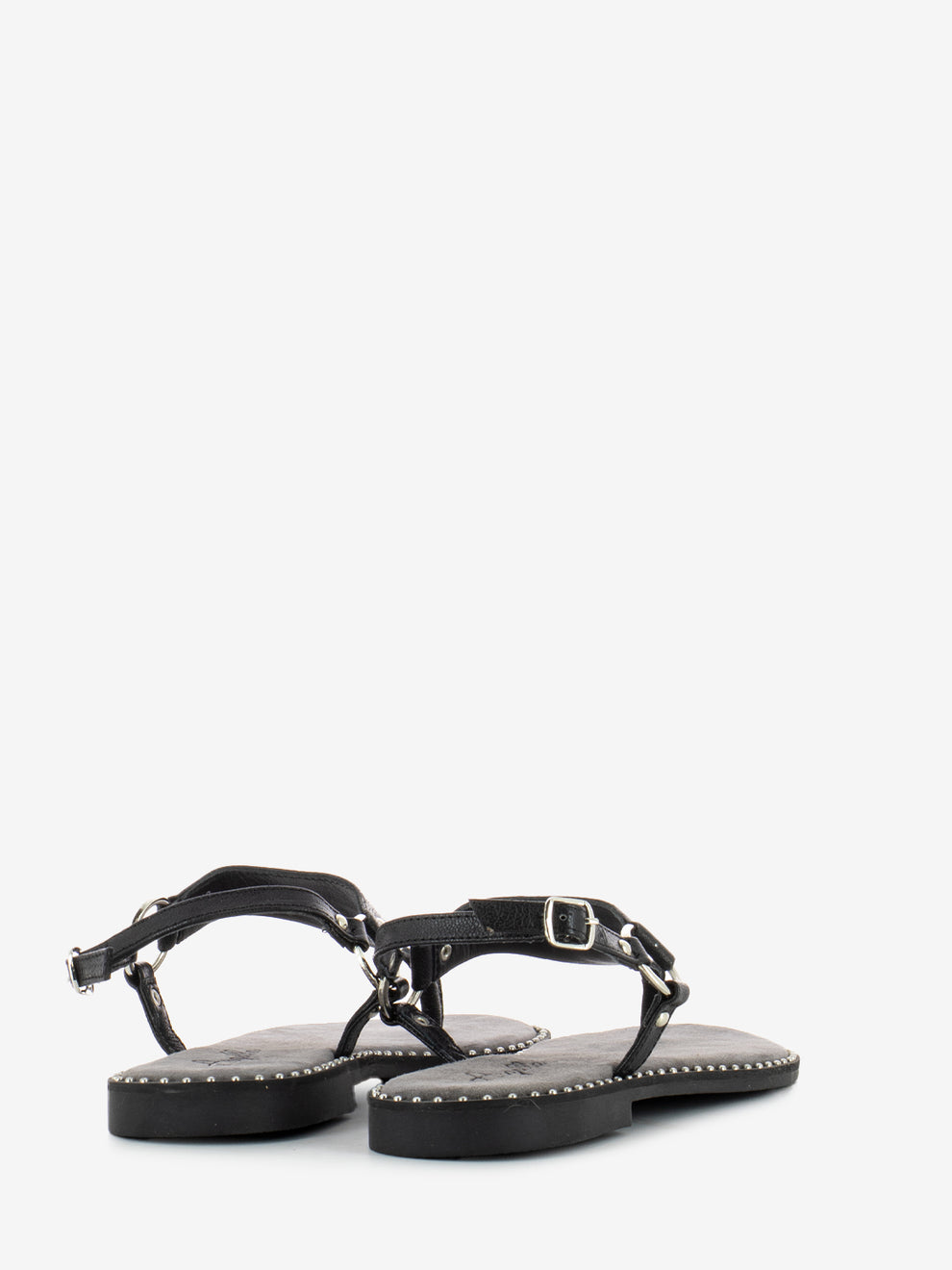 Black studded flip flop sandal