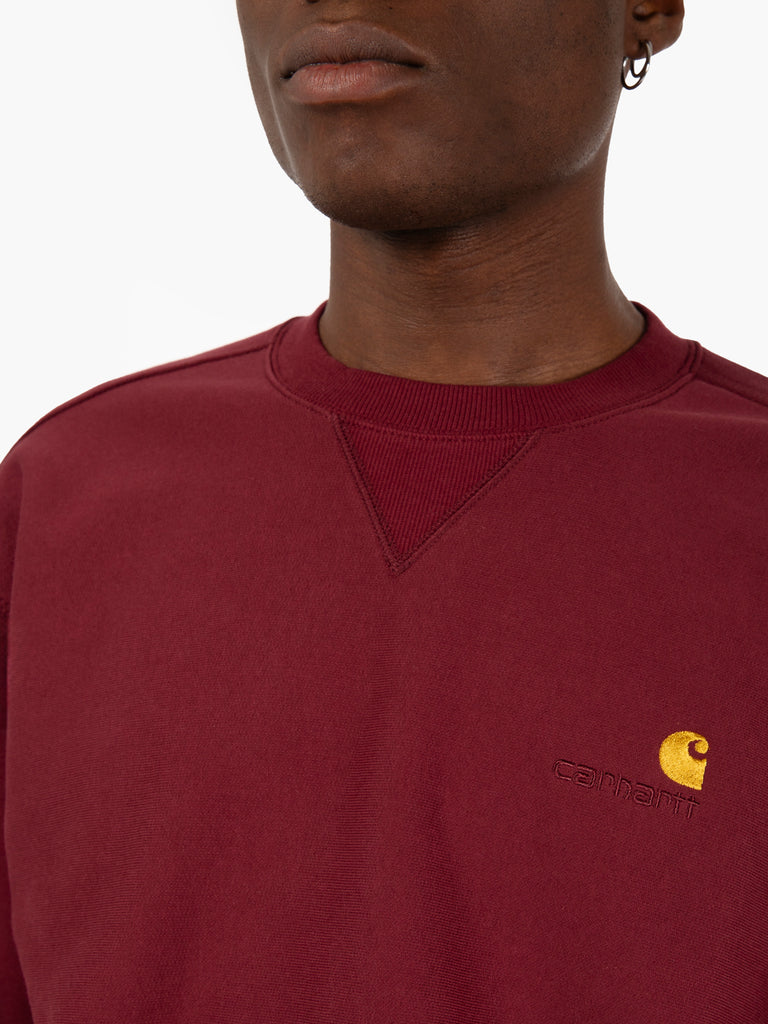 Carhartt WIP - American script sweat malbec