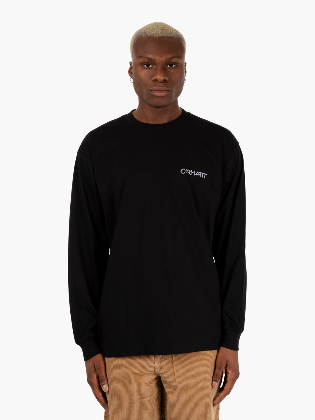 L/S detroit standard t-shirt black / white 
