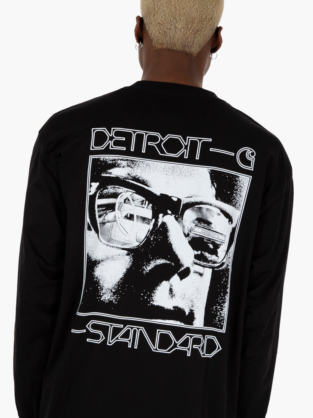 L/S detroit standard t-shirt black / white 
