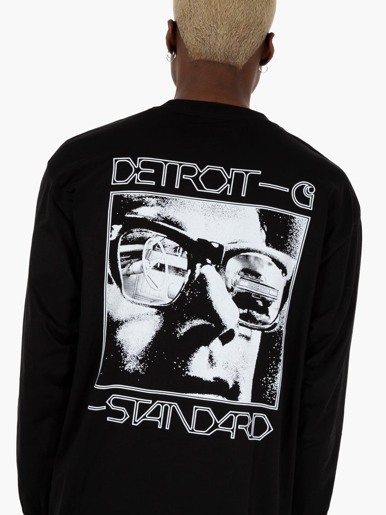 Carhartt WIP - L/S detroit standard t-shirt black / white