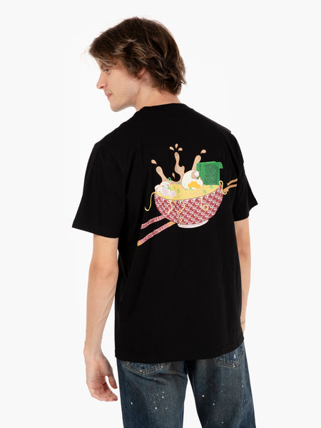 S/s noodle soup t-shirt black