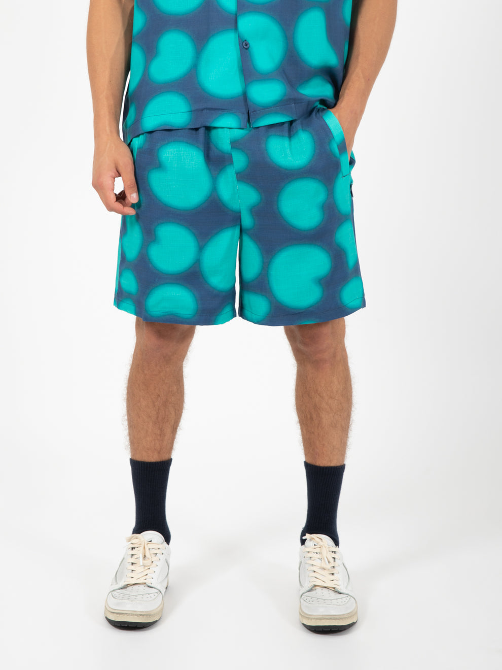 Bermuda Stolp print navy / green