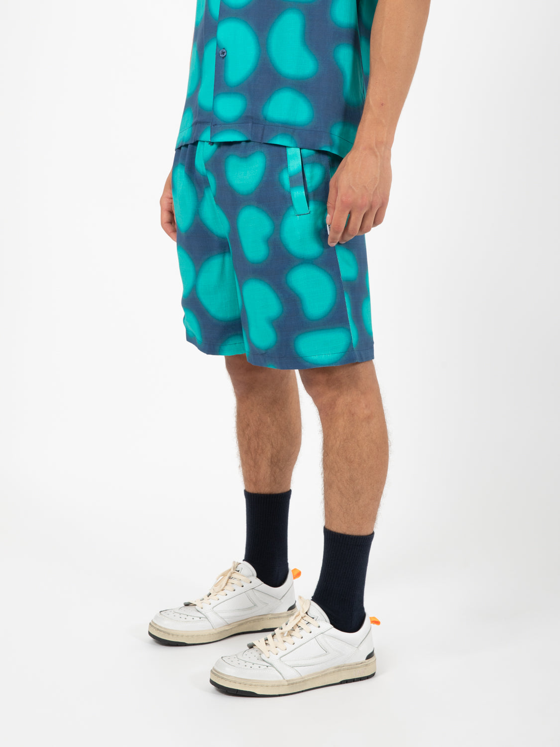 Bermuda Stolp print navy / green