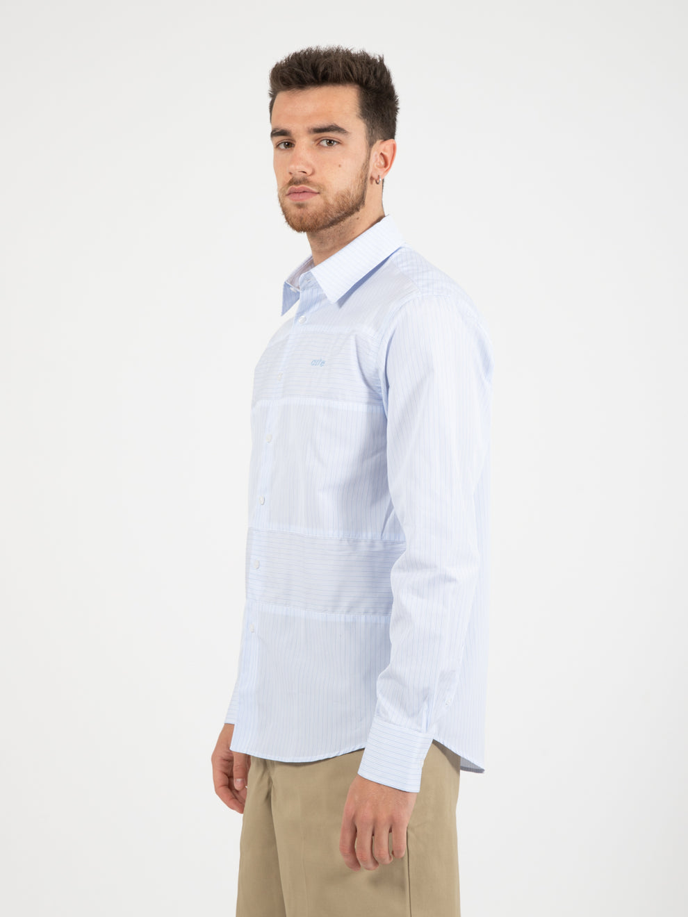 Camicia Stockton heart logo white / light blue