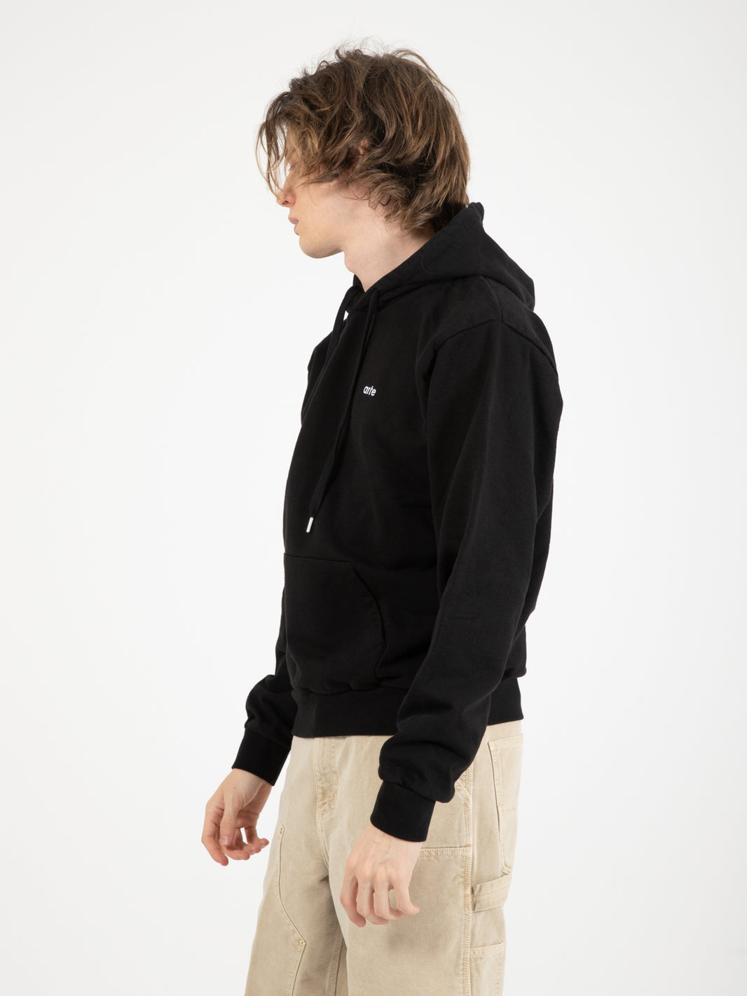 Felpa Hannes back heart hoodie black