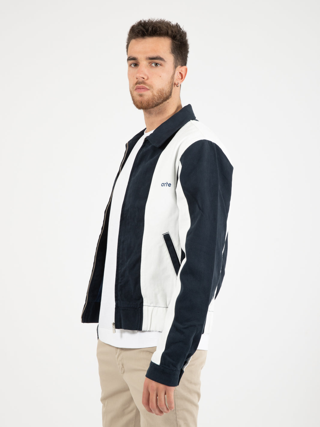 Jacket Jeffrey stripe navy / white