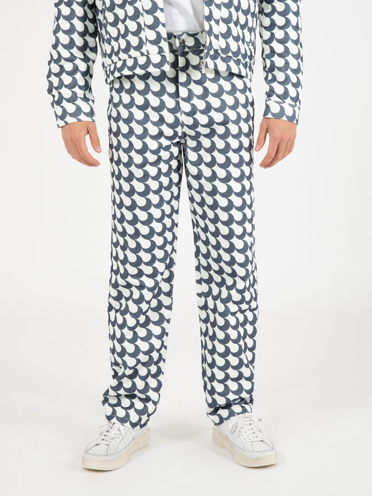 ARTE - Pants Paul Bau print navy / white