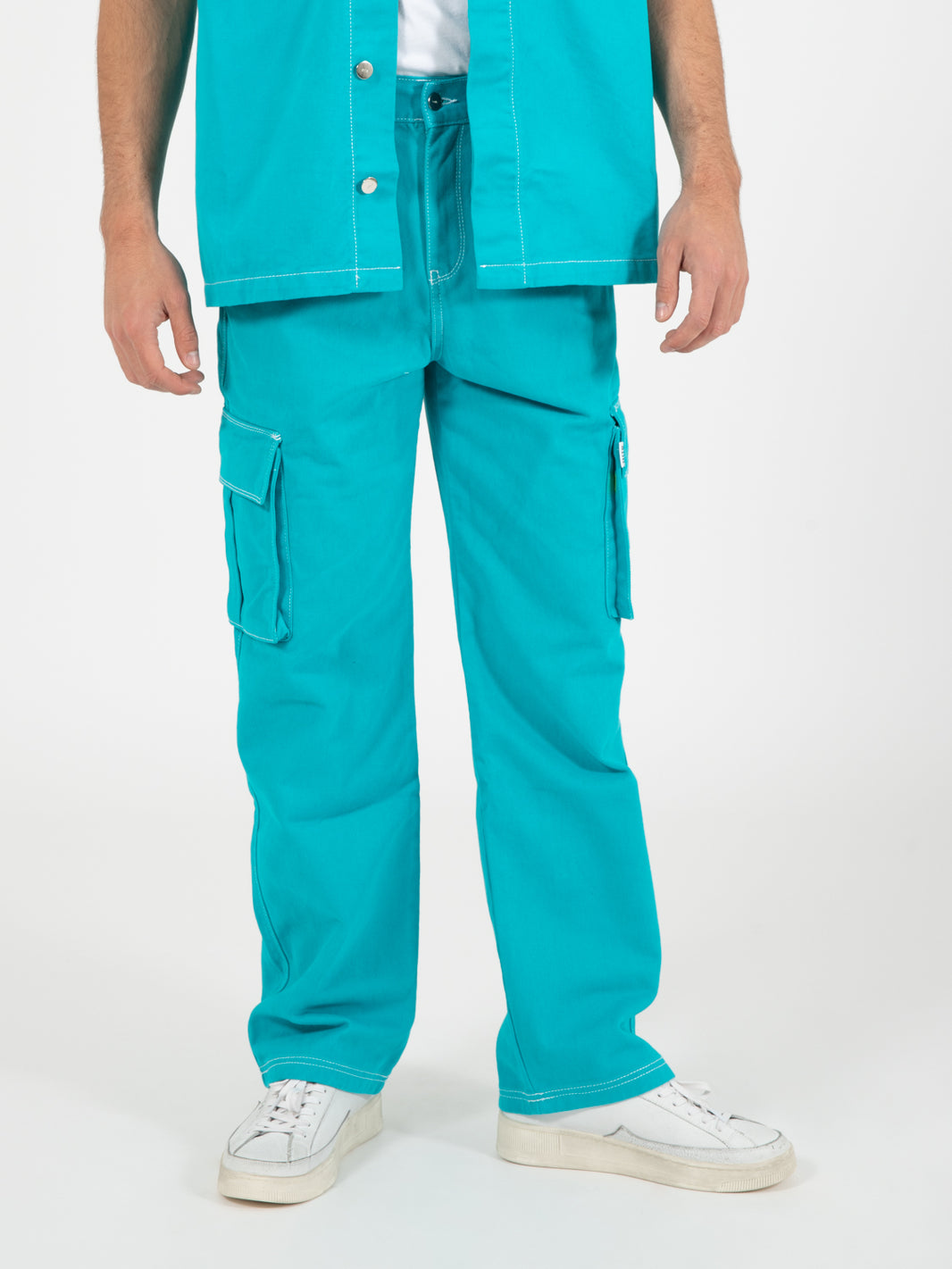Pants Peter detail pocket lake blue