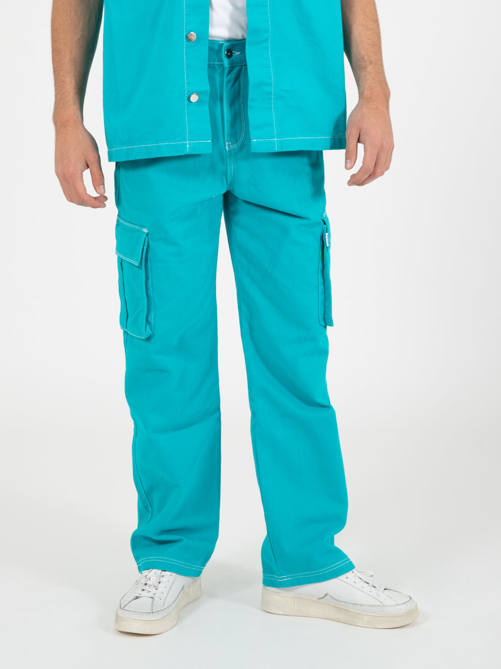 Pants Peter detail pocket lake blue