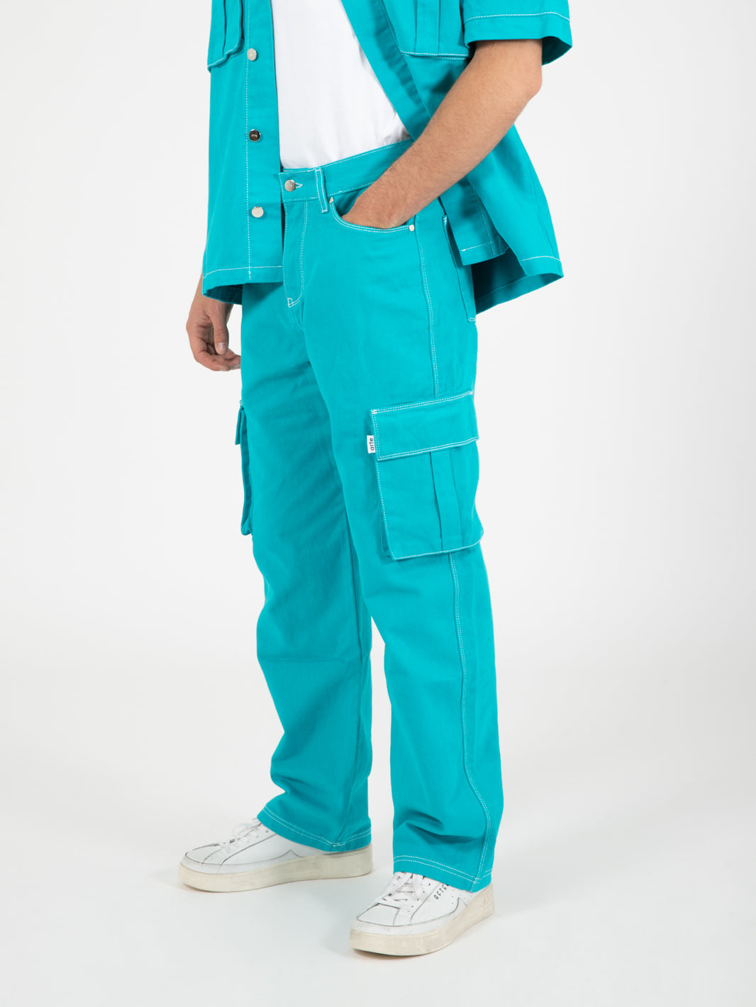 Pants Peter detail pocket lake blue