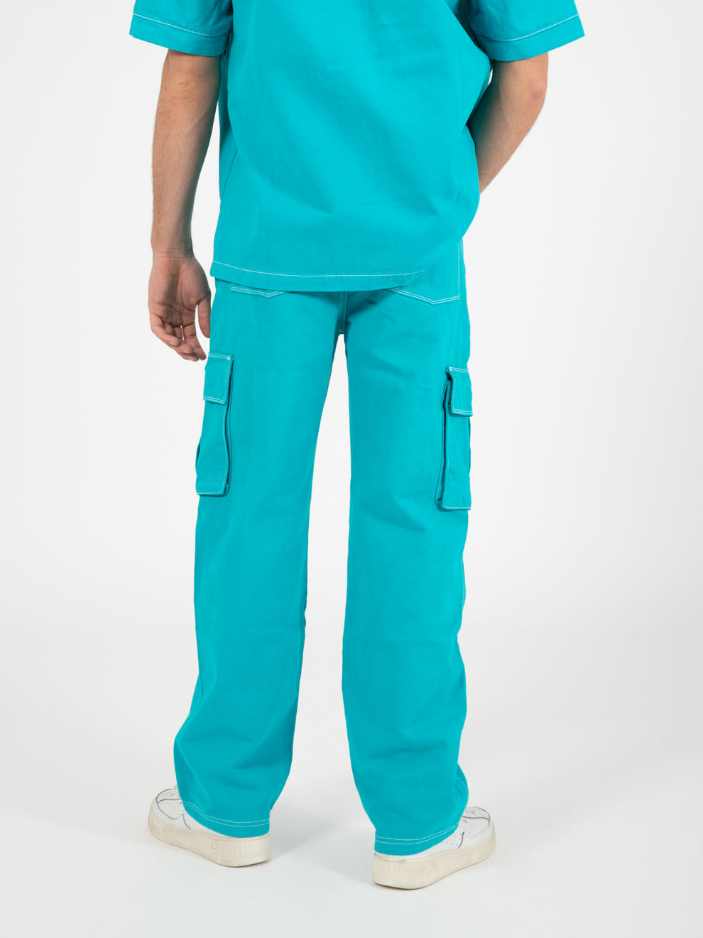 Pants Peter detail pocket lake blue