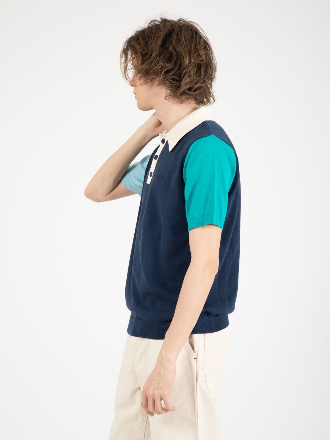 Polo Koren contrast navy