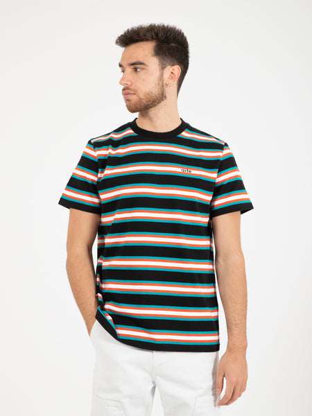 T-shirt Allover striped black