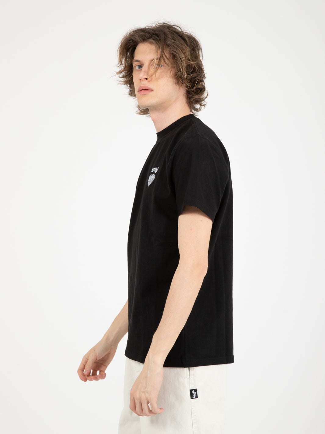 New Chest Heart logo black t-shirt