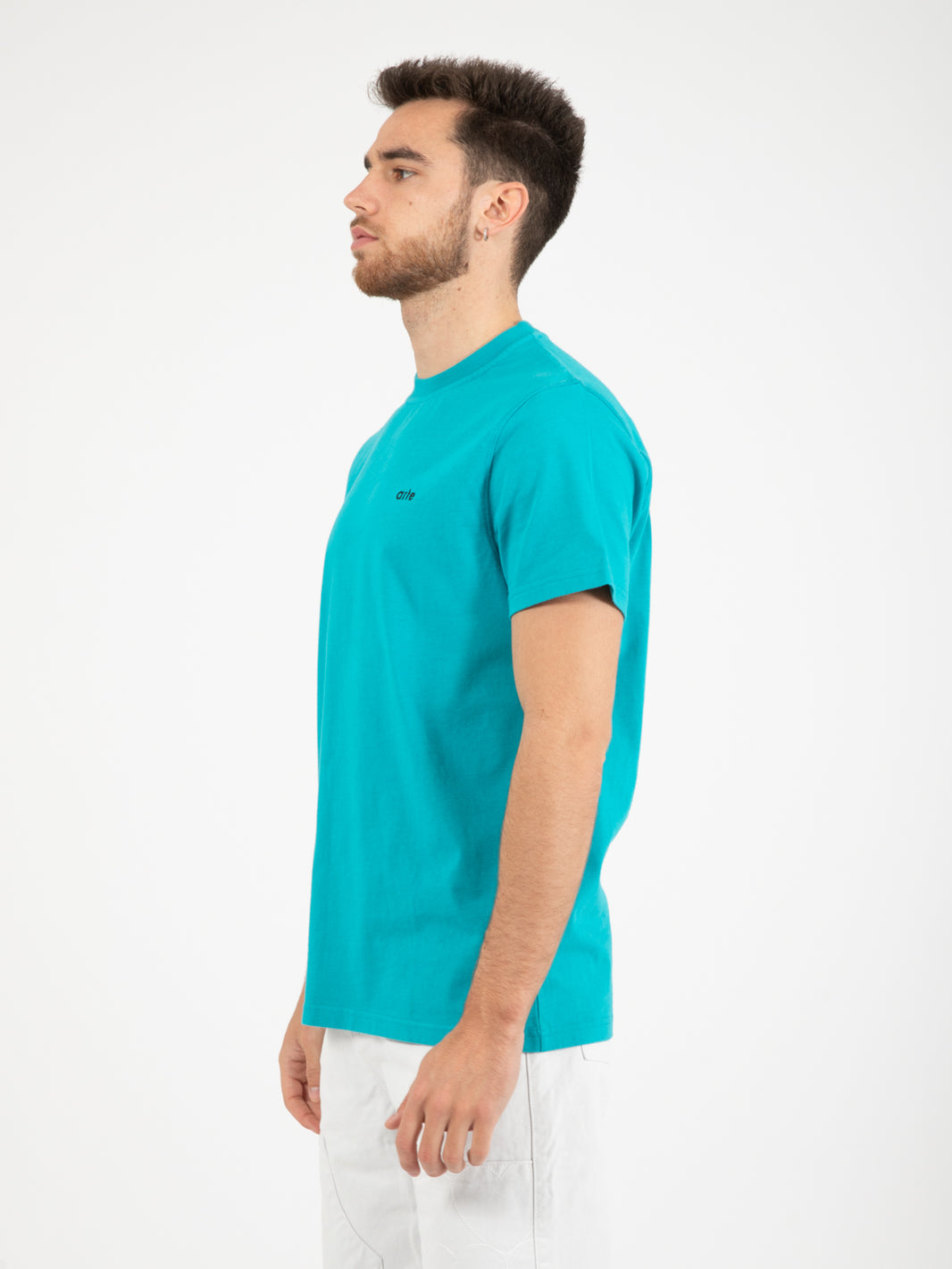 Taut back print lake blue t-shirt