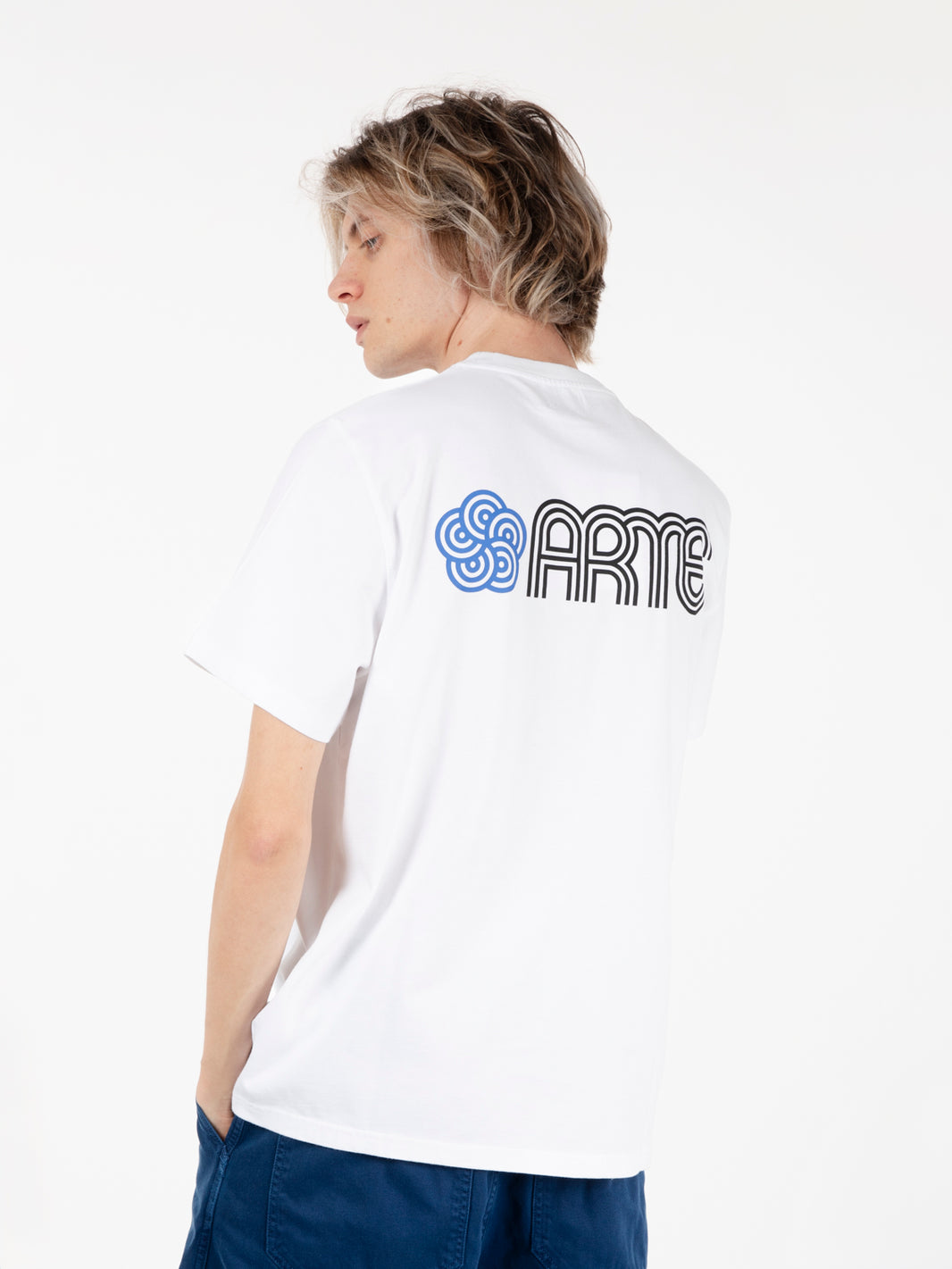 Teo circle flower white t-shirt