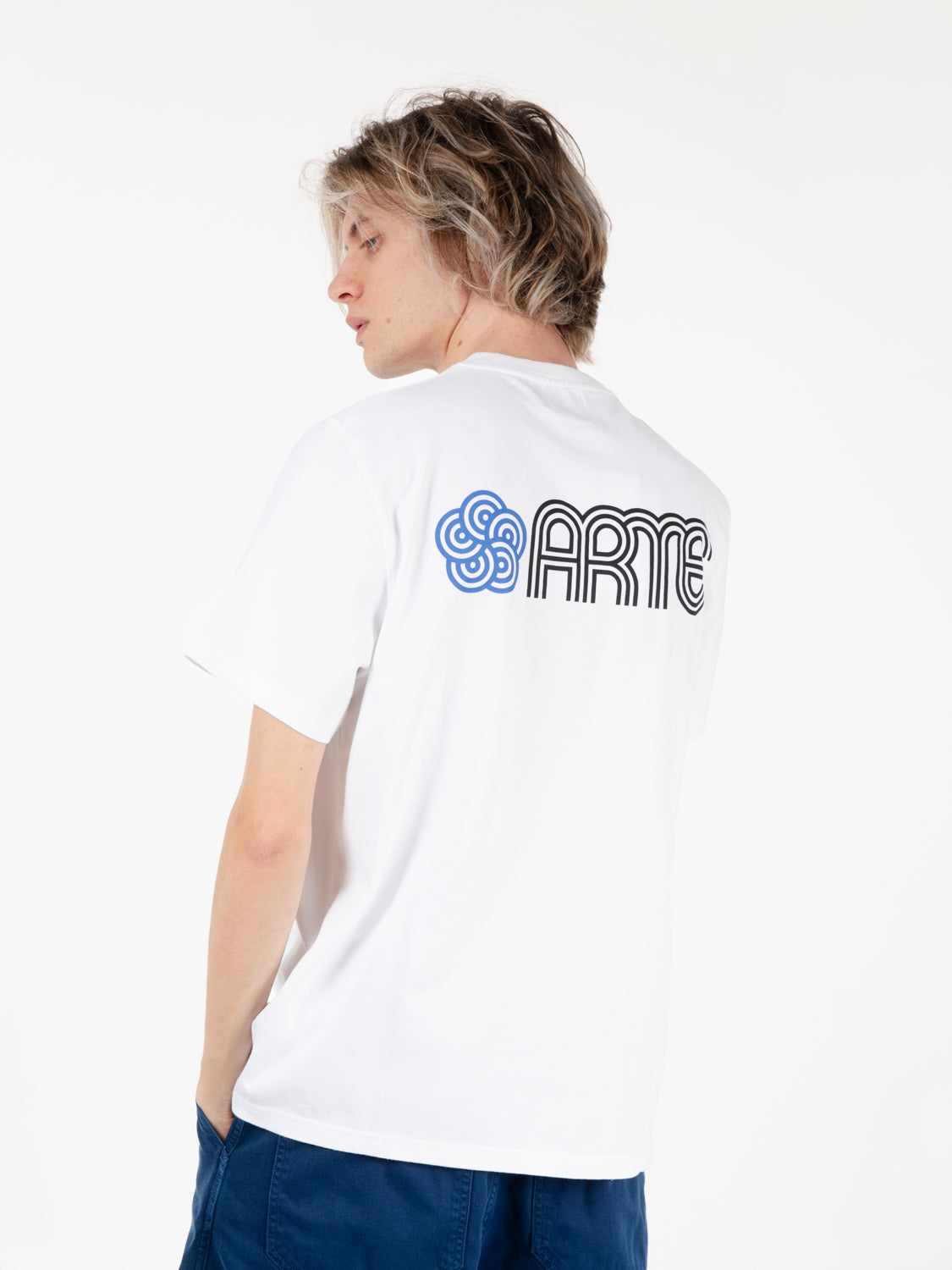 Teo circle flower white t-shirt