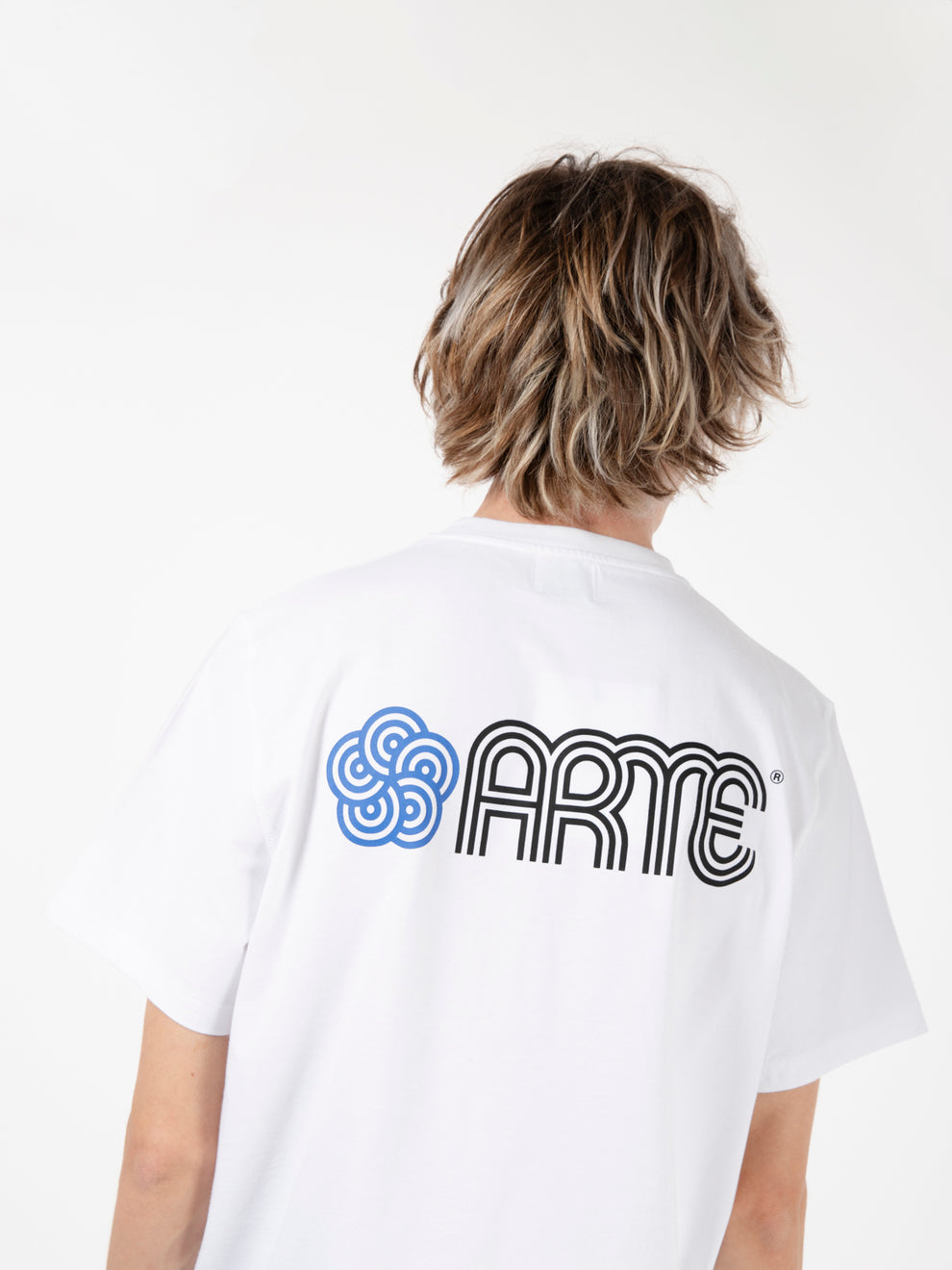 Teo circle flower white t-shirt