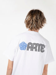 ARTE - T-shirt Teo circle flower white