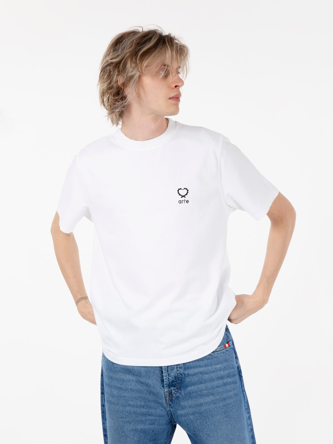 Teo small heart white t-shirt