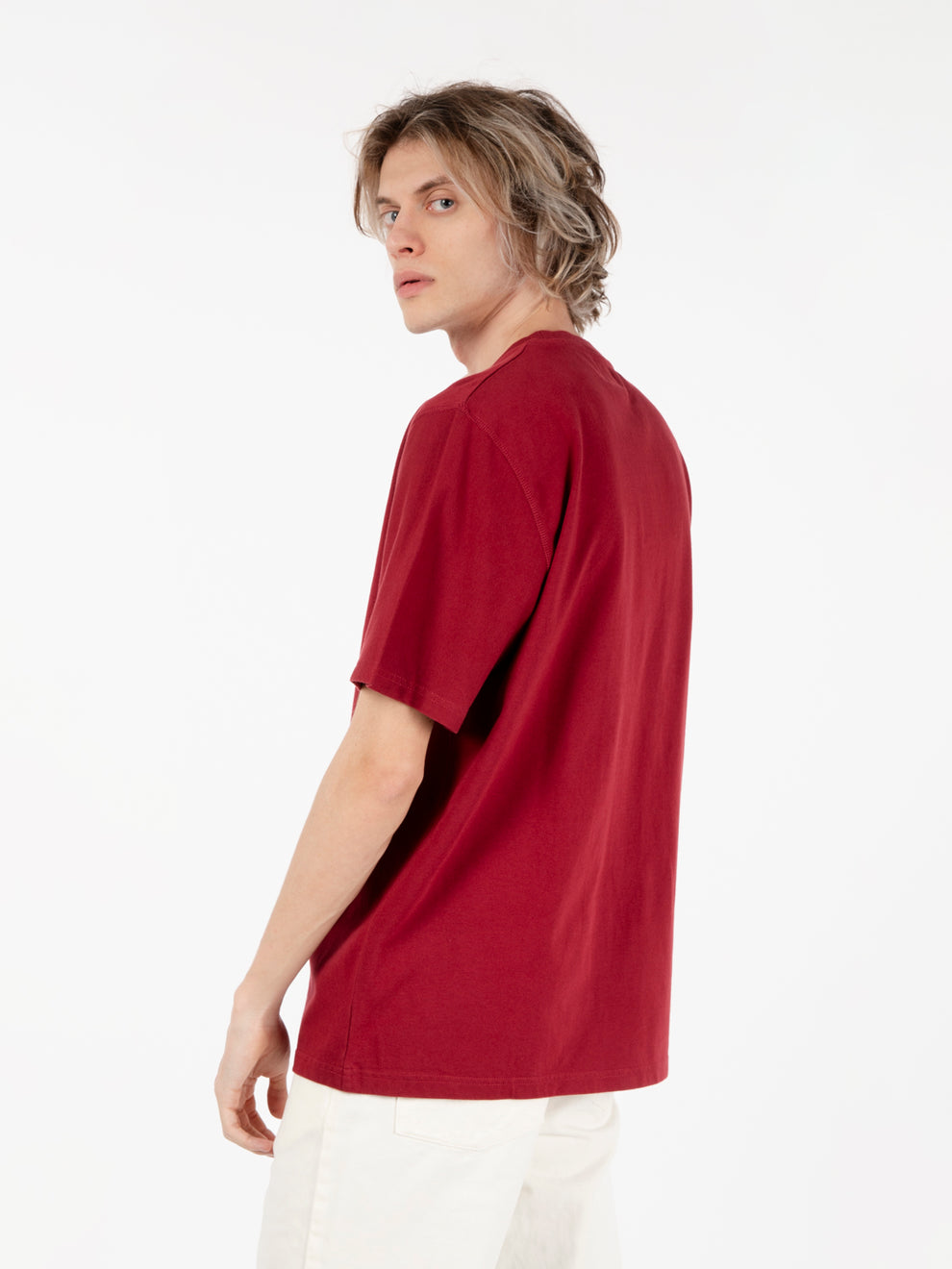 Teo small heart burgundy t-shirt