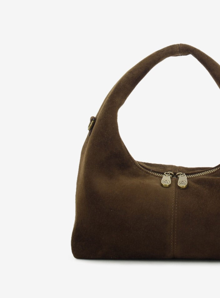 Borsa in suede Hazel mink