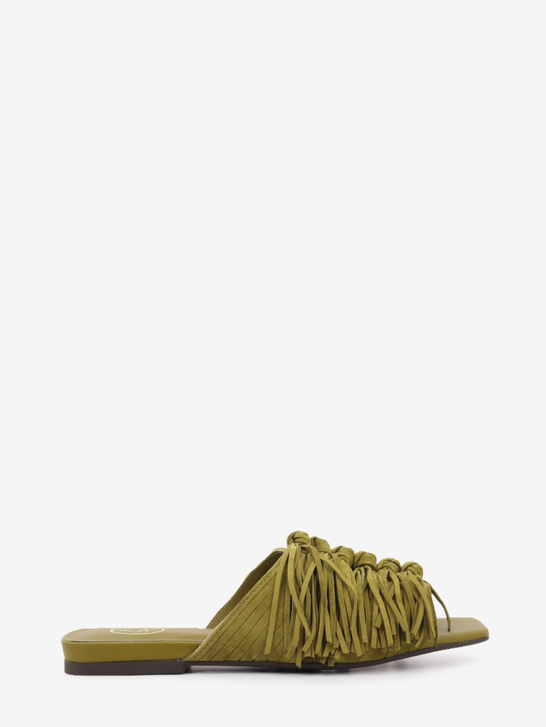 FRINGE SLIPPER CASHMERE FIR GREEN BRIGITTE01