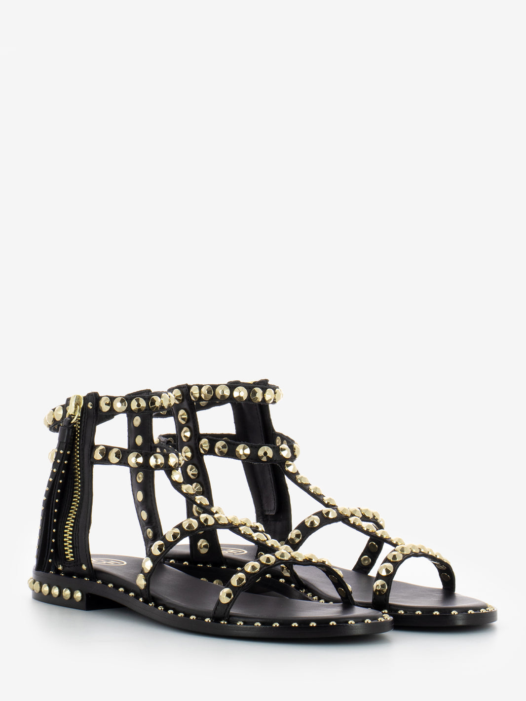 Sandali Power neri borchie ariel gold