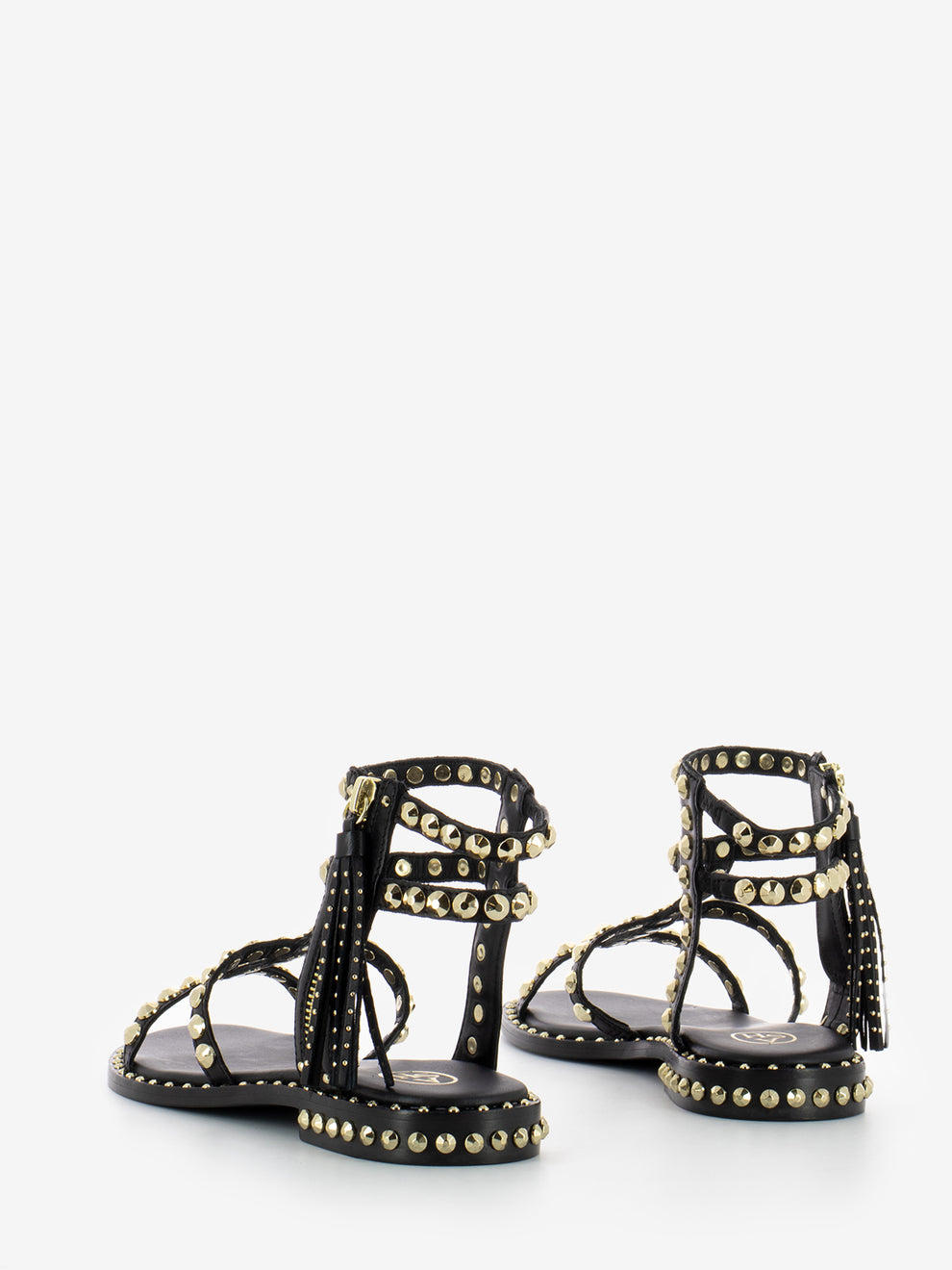 Sandali Power neri borchie ariel gold