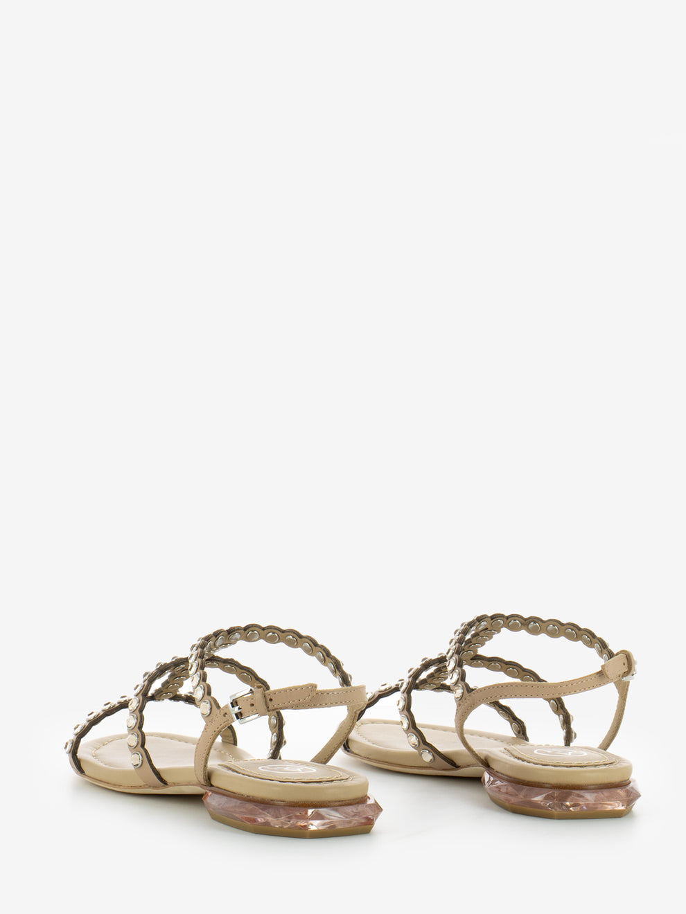 Sandali Saphir skin con maxi strass