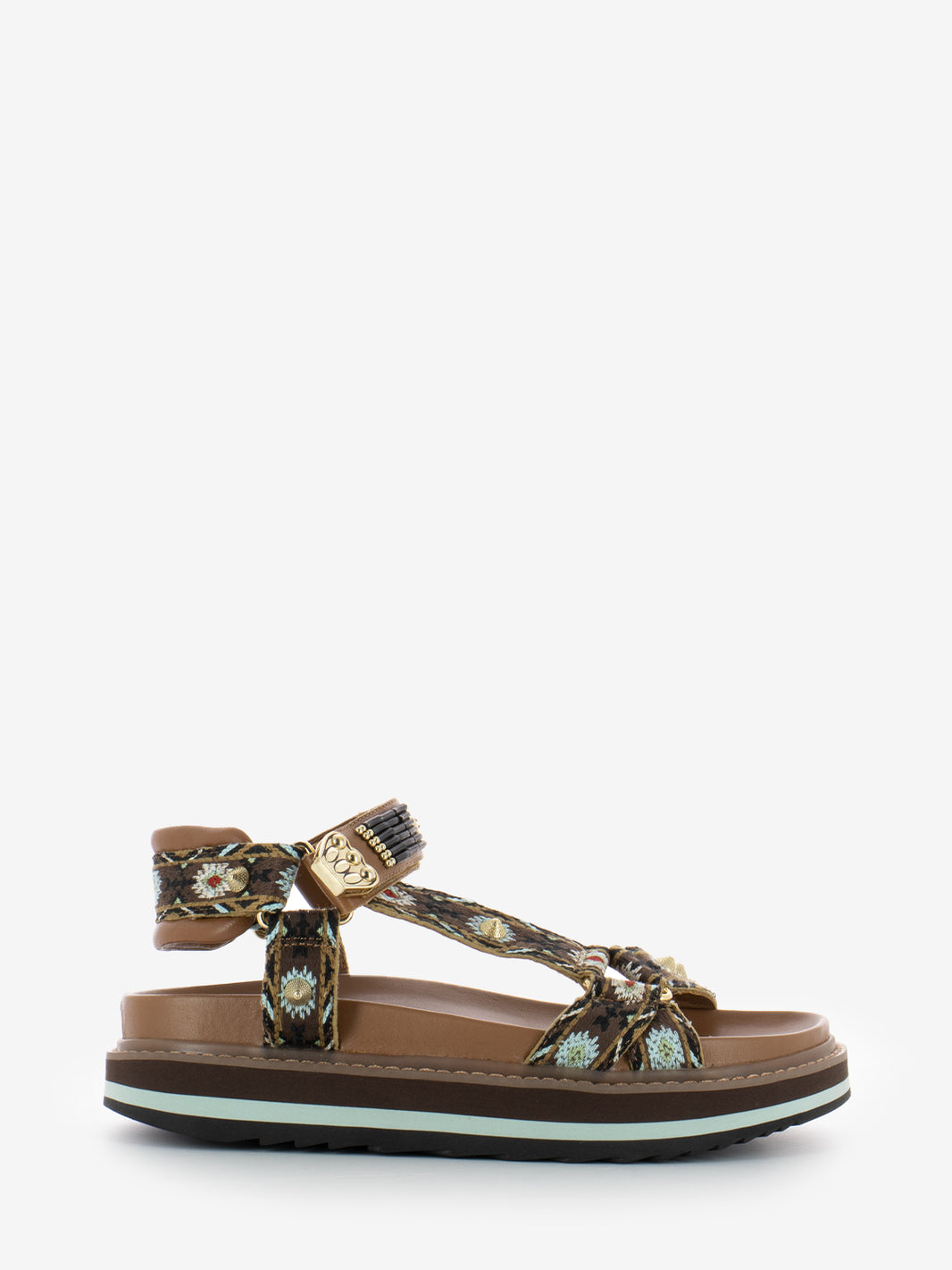 Sandali Ugo Bis ethnic ribbon coffee / new cinnamon