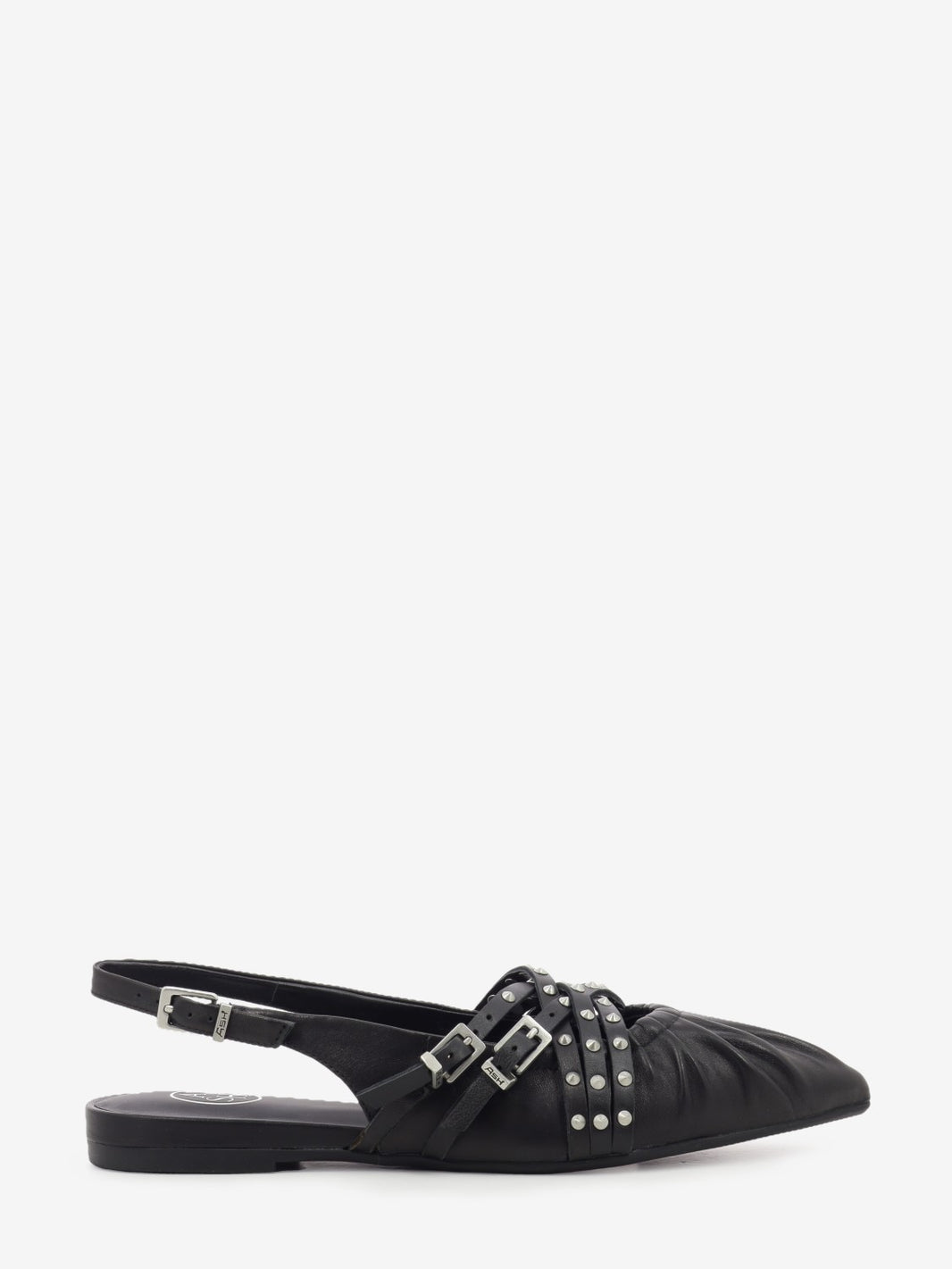 Slingback in suede con borchie black