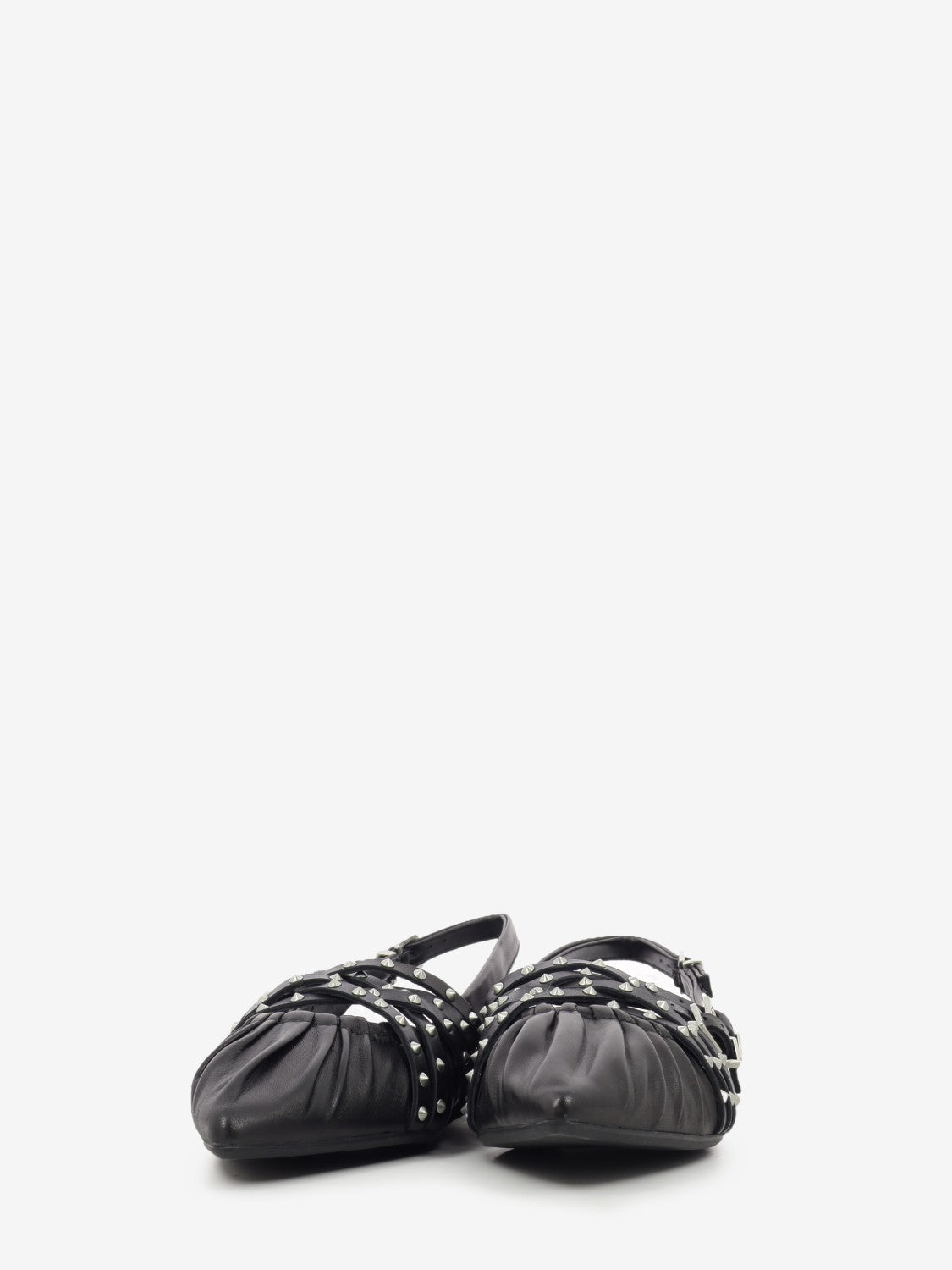 Slingback in suede con borchie black