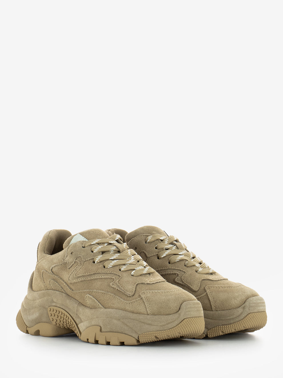 Sneakers calf suede noisette