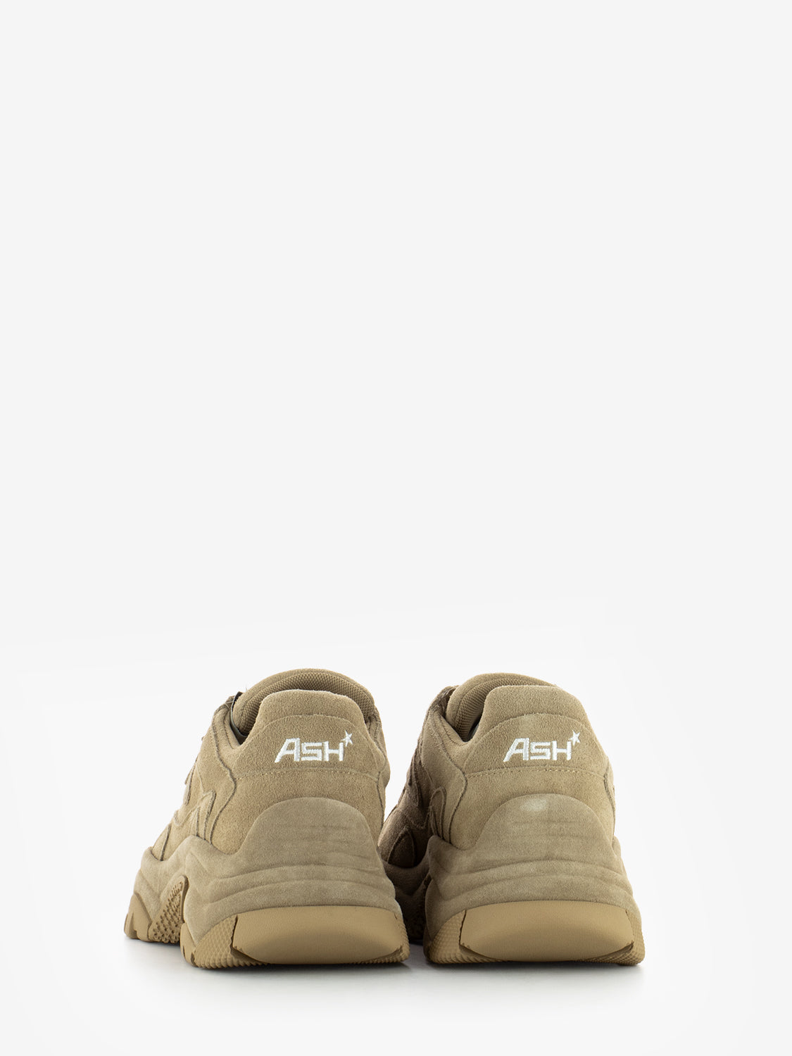 Sneakers calf suede noisette