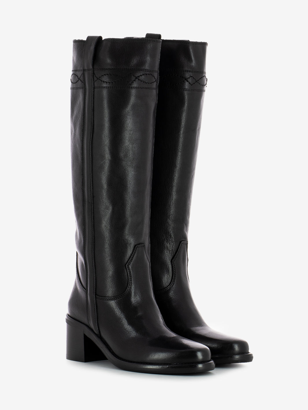 Stivali in pelle calf black