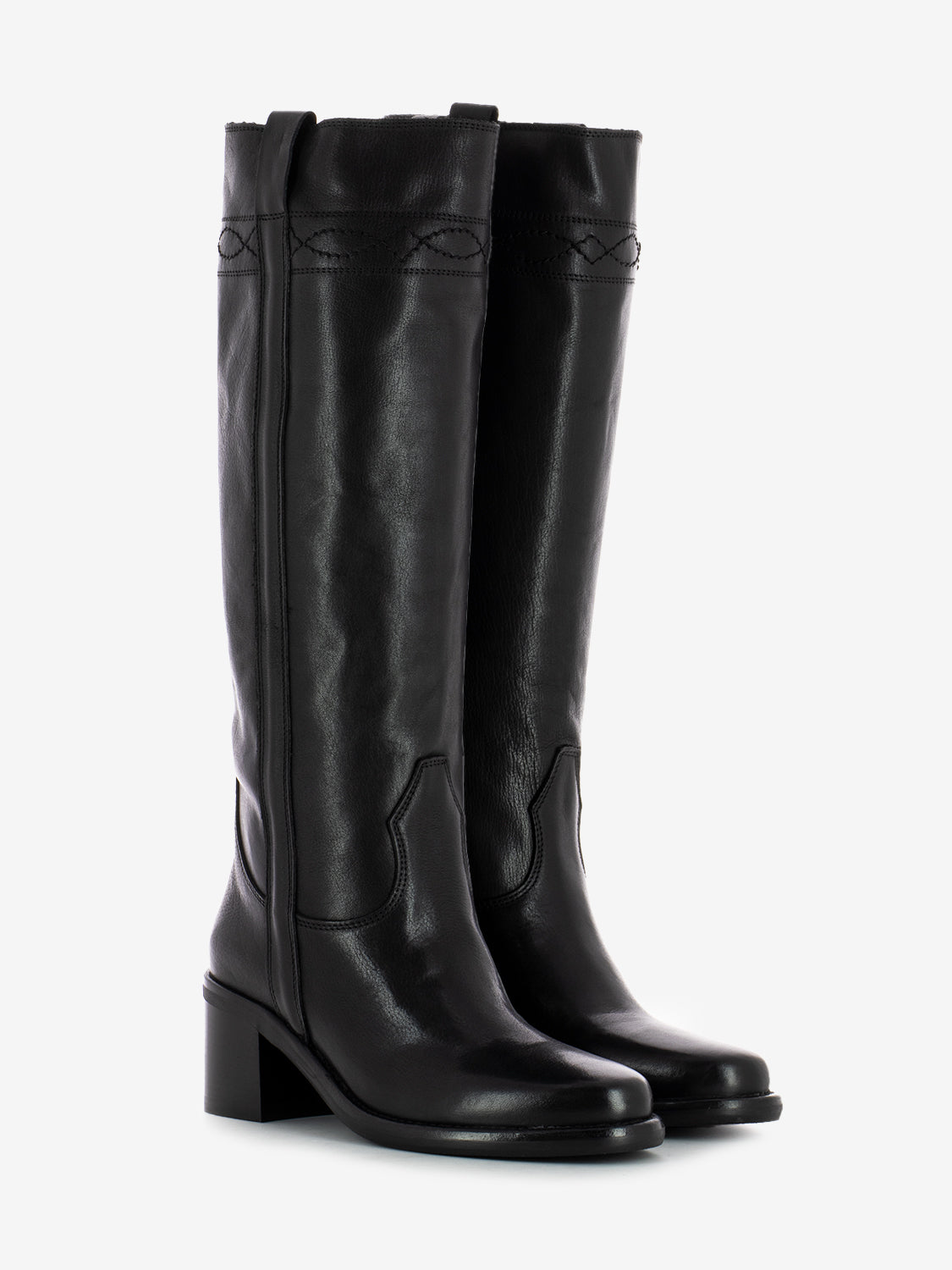 Stivali in pelle calf black