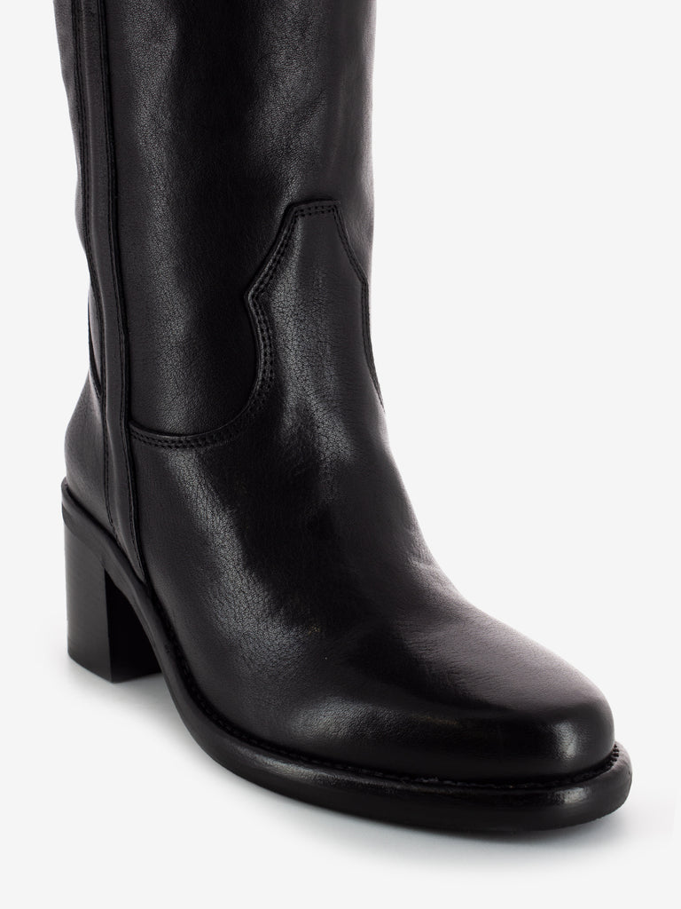 ASH - Stivali in pelle calf black