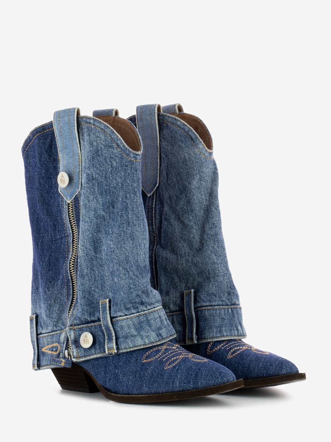 Stivali tex Dazed con risvolto washed denim blue
