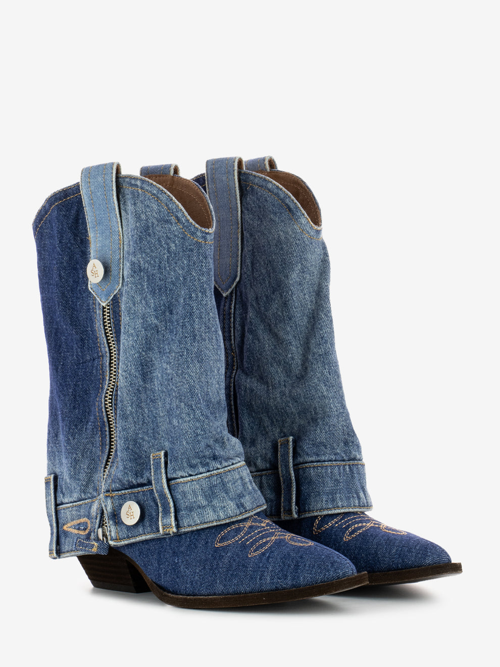 Stivali tex Dazed con risvolto washed denim blue