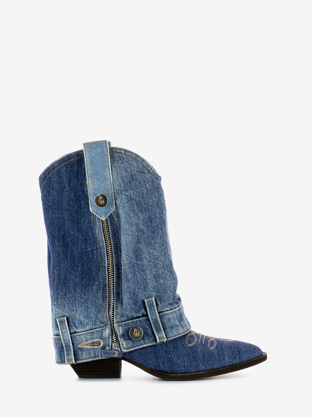 Stivali tex Dazed con risvolto washed denim blue