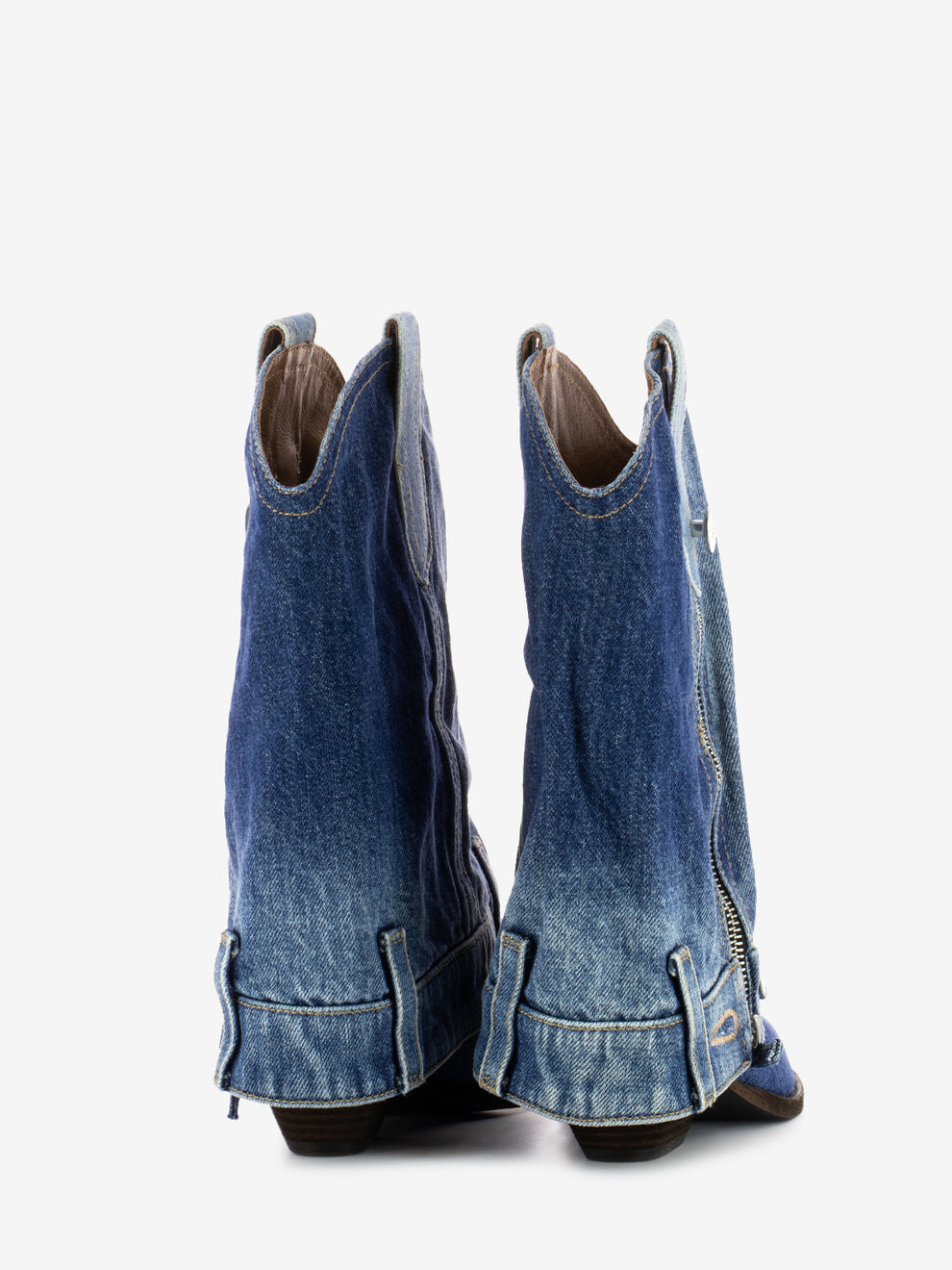 Stivali tex Dazed con risvolto washed denim blue