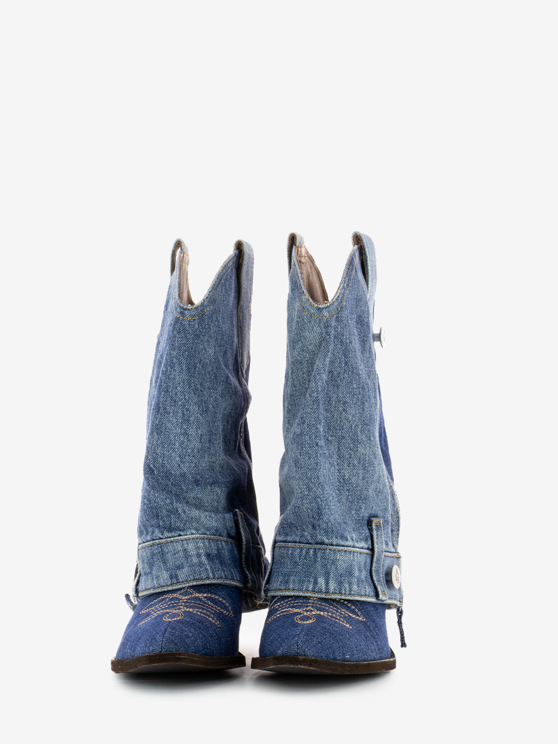 Stivali tex Dazed con risvolto washed denim blue