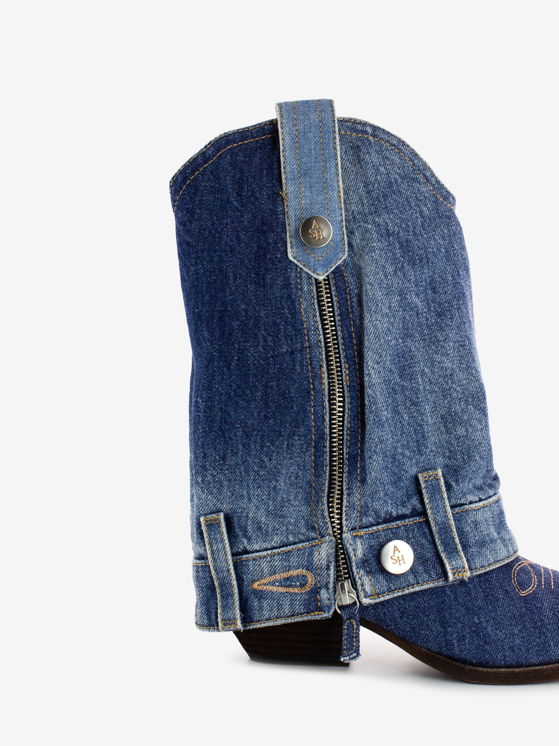 Stivali tex Dazed con risvolto washed denim blue